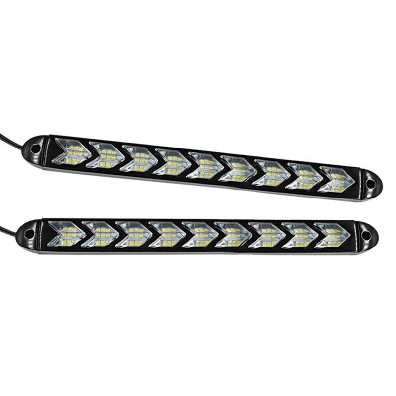 SOCAL-LED LIGHTING شريط إضاءة LED SOCAL-LED Arrow LED DRL Switchback 10" (25 سم) 12 فولت إشارات انعطاف متتابعة، لونين كهرماني وأبيض، عبوة من 2 - Image 3